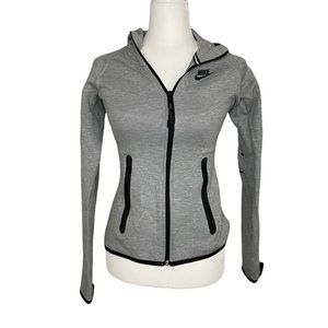 Nike Tech Fleece Hoodie, size XS, grey and volt color